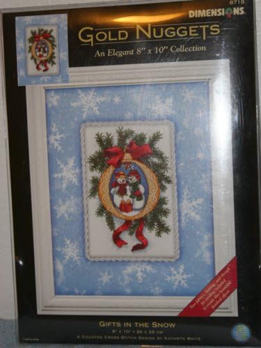 Dimensions Gold Nuggets Gifts in the Snow Counted Cross Stitch Picture Kit