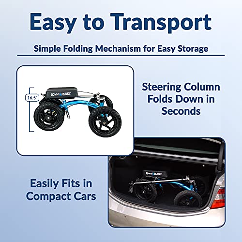 Kneerover Quad All Terrain Knee Walker In Metallic Blue #TOP5