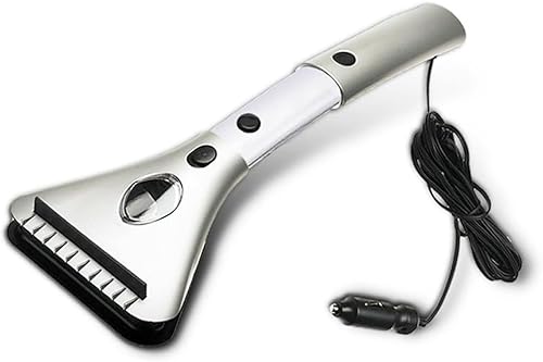 Miniatura 6 de ZONETECH Rascador de hielo y nieve para ventana de automóvil, con calefacción, extensible, para parabrisas con luz LED, calefacción eléctrica de 12