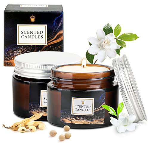 2 Pack Soy Candles For Home Scented Aromatherapy Candle Christmas Scented Candles Set For Men &Women Natural Long Lasting Jar Candles For Holiday Birthday Mother's Thanksgiving Day Valentine'sday #TOP8