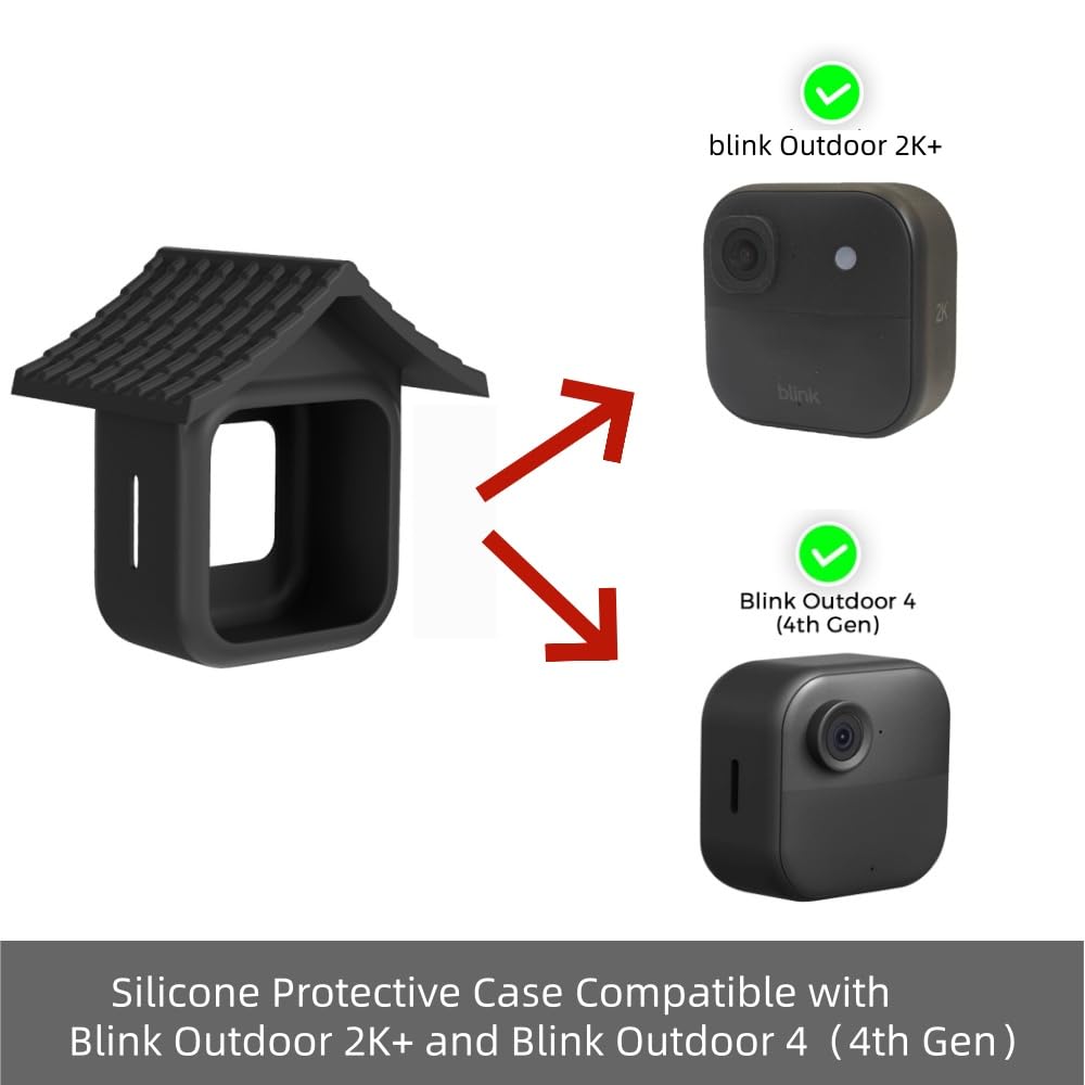 Lot de 2 coques en silicone pour caméra de surveillance Blink Outdoor 4 / Outdoor 2K+ - Anti-rayures - Protection complète - Compatible avec le support Blink Outdoor 4