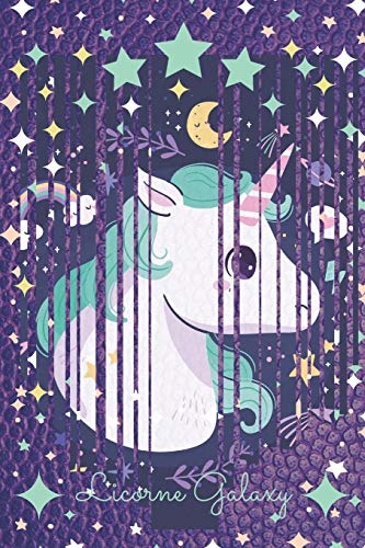Licorne Galaxy: Carnet de note ligné pour filles aimant les chevaux, les licornes, et la galaxy | mini format 6x9 pouces (proche du A5) (French Edition)