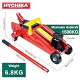 HYCHIKA stalowy podnośnik samochodowy, podnośnik samochodowy z hydrauliczną pompą szybkiego podnoszenia, pojemność 1,5 tony, zakres podnoszenia 13,5-29,5 cm