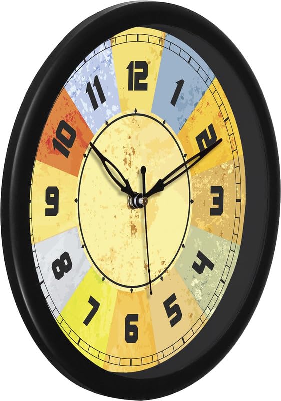 Image of JD Modern Decorative Wall Clock with Plastic Frame for Home, Living Room, Bedroom and Office Decor, Large 101