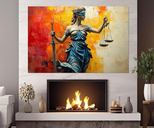 Tableau abstrait de la Justice en toile murale haut de gamme 70 x 110 cm