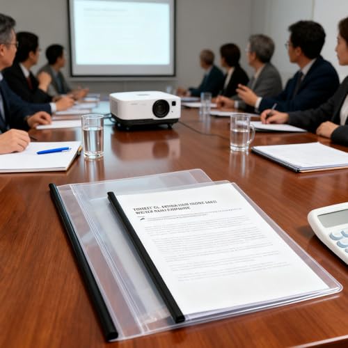 10pcs A4 Sliding Bar Binder, A4 Transparente Dokumentenordner, Schiebestab Datei Ordner, Bericht Abdeckungen Ordner mit U Schiebe Bar für Klassifizierung Schulbürodokumenten.Kann 40 Blatt halten (C)