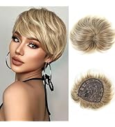 BECUS Toppers for Women Hair Pieces for Women with Thinning Hair 360°3D Cover 6.5x6inches Gold Sh...
