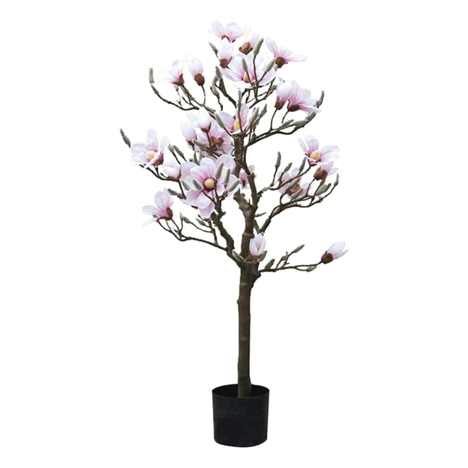 HCZKIUJY Artificial Magnolia Tree Artificial Trees 3.9 Ft Faux Plant Indoor Fake Tree Large Fake Plants Wishing Tree Simulation Tree
