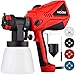 NoCry HVLP Electric Paint Sprayer Gun - 1200ml/min Paint Gun or Stain Sprayer with Adjustable Airflow and 600W Motor - HVLP Paint Sprayers for Home Interior or Exterior - 3 Spray Patterns, 4 Nozzles