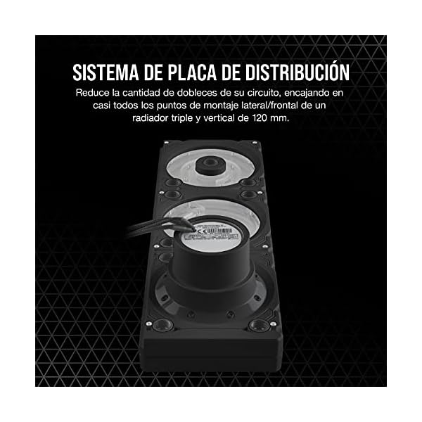 Corsair Hydro X Series XD7 RGB Pack de Bomba/Depósito (Sistema de Placa de Distribución de 360 mm, Bomba PWM D5, Depósito de 140 ml, 36 LED RGB Direccionables Individualmente) Negro - Image 4