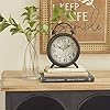 Deco 79 metal clock with bell style top 6 x 3 x 9 brown  urban country home decor