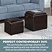 Designs4Comfort Park Avenue Single Ottoman with Stool and Reversible Tray