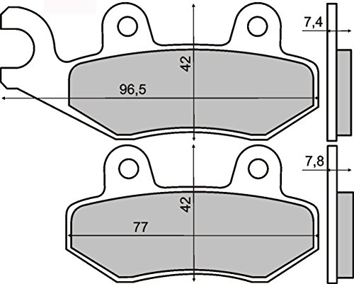 pastillas de freno Organica trasero compatible con TRIUMPH Speedmaster 900 2005-2005