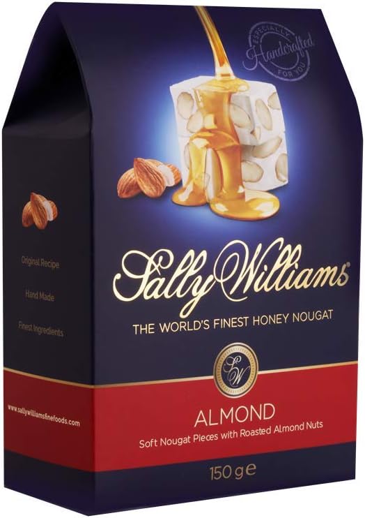 Premium Soft Honey Nougat Gift Box - Handcrafted Nougats with Roasted Almond Nuts - 150g Pack of 2