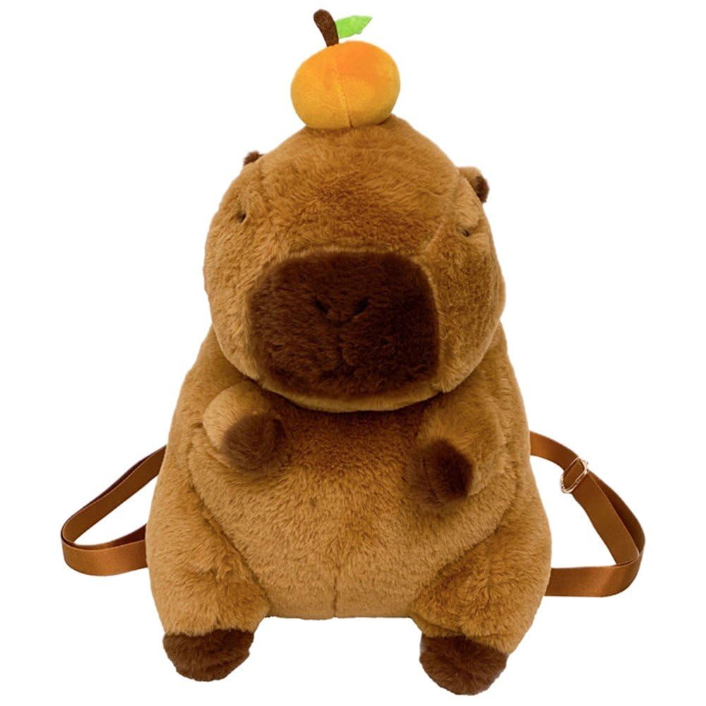 Ymxygz Cute Capybara Backpack Cartoon Stylish Daypack Schoolbag Plush Capybara Bookbag for Girls Students Gift Capybara Lovers
