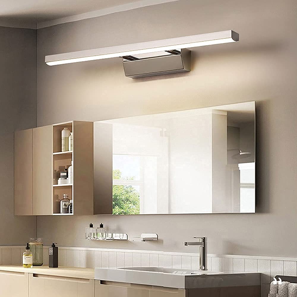 Lampada Specchio Frontale a Led, Luce per Comodino Bagno, Luce Specchio Metallico, Illuminazione Trucco, Lampada da Parete per Comodino Bagno, Lampada per Armadio Bagno, Tavolino da Toeletta/3 Color M
