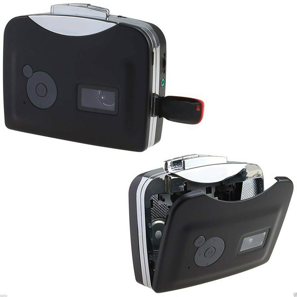 VBESTLIFE Cassette a MP3, EZCAP230 Convertidor de Cassette a MP3 Estéreo USB Cassette Cinta Digital MP3 con Auriculares