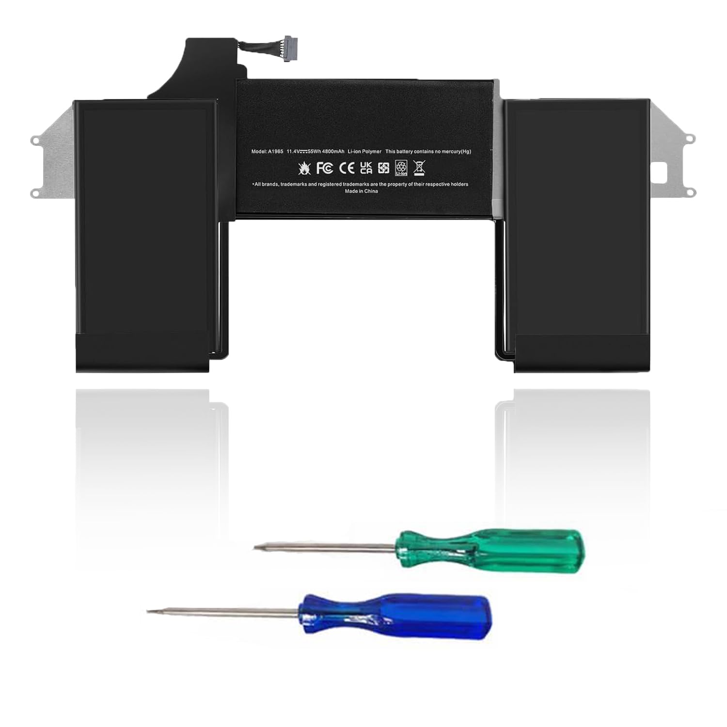 A1965 A1932 A2179 Laptop Battery Compatible with MacBook Air 13 inch A1932(Late 2018 2019) A2179 (Early 2020) EMC 3184 3302 Series MRE82LL/A MRE92LL/A MVFH2LL/A MVFM2LL/A 55Wh 4379mAh 11.4V