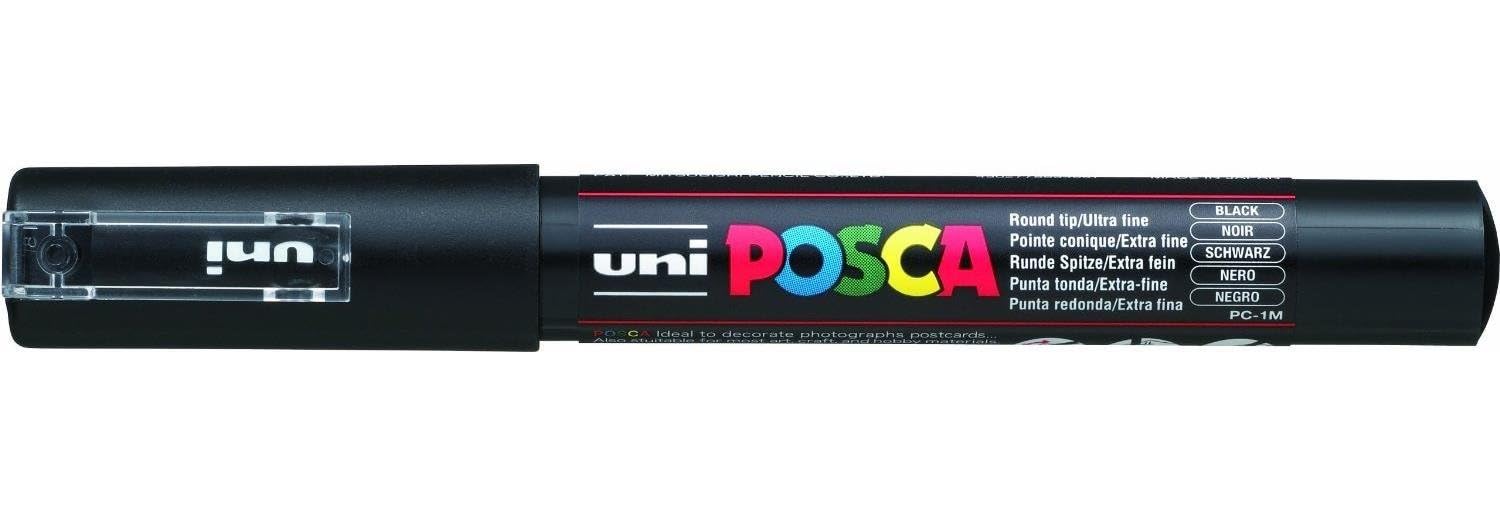 Posca Uni-Ball PC-1M Negro Paquete de 12