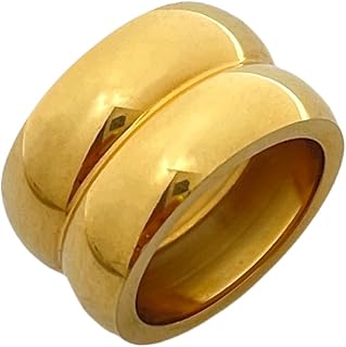 Chunky Gold Rings for Women Gold Dome Band Ring Non Tarnish Stacking Statement Signet Ring 18K Gold Plated Rings