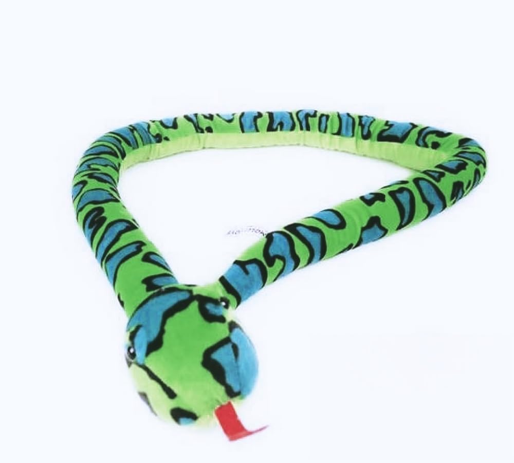 65inch Giant Two-Color Snake Plush Toys,The Petting Zoo Snake Stuffed Animal Realistic Snake Plush Doll Gifts for Kids Birthday (Green) image 3