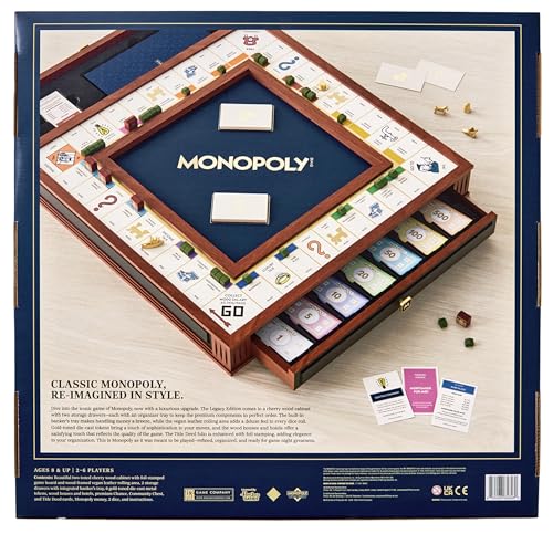 Monopoly Legacy Edition, Edición Deluxe, Madera Cereza miniatura 5