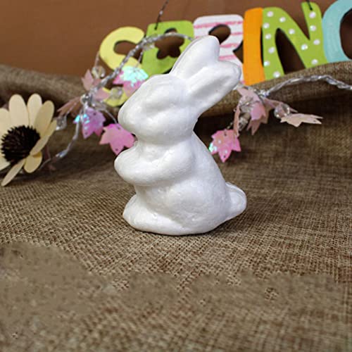 MAGICLULU 6Pcs Bunny Shapes Rabbit for Easter DIY Flower Arranging Wedding Party Decorations, White, 7.3X5.5X2.8CM - Image 4