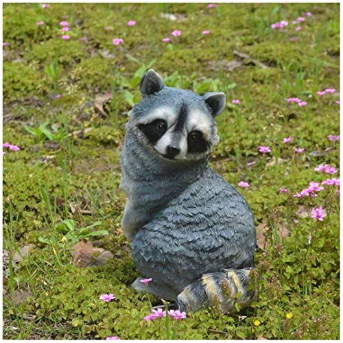 Statue de petit raton laveur en résine de 11.4 pouces pour décoration de maison