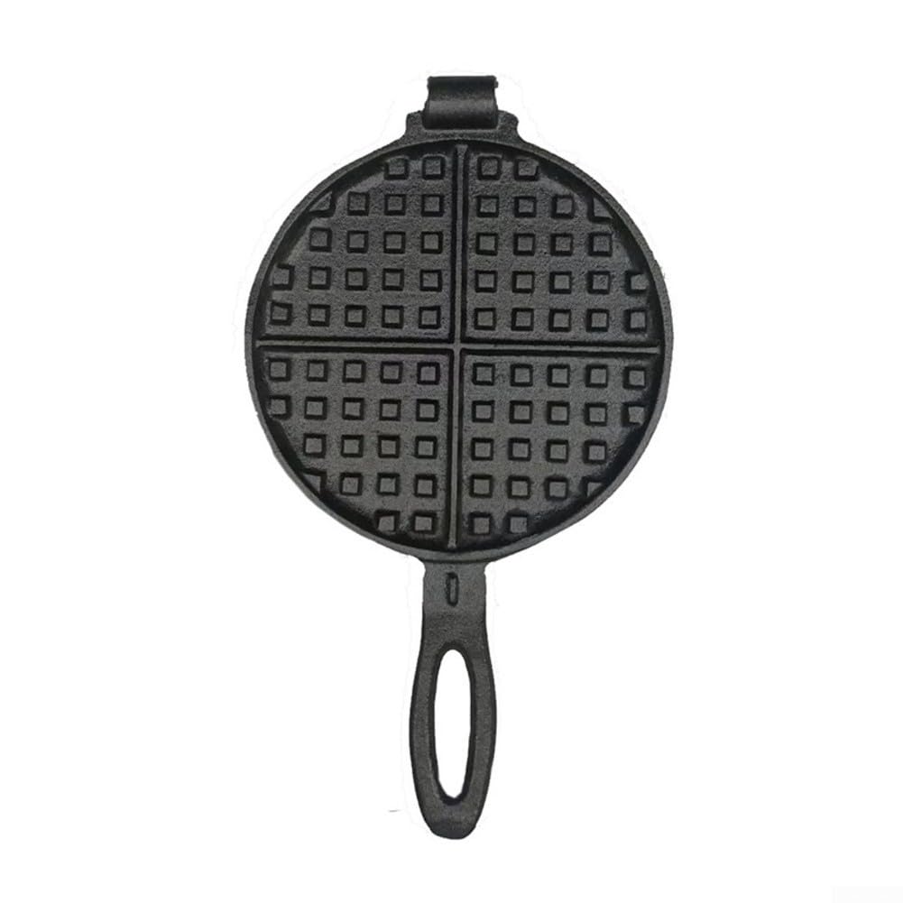 Teglia per waffle per fornello a gas e campeggio, nero (20 cm)
