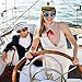 DPLin Yacht Captain Sailor Accessories Costume include Captains hats Men, Sailor Hat Women,Scarf, Sunglasses Halloween Dressing up Party