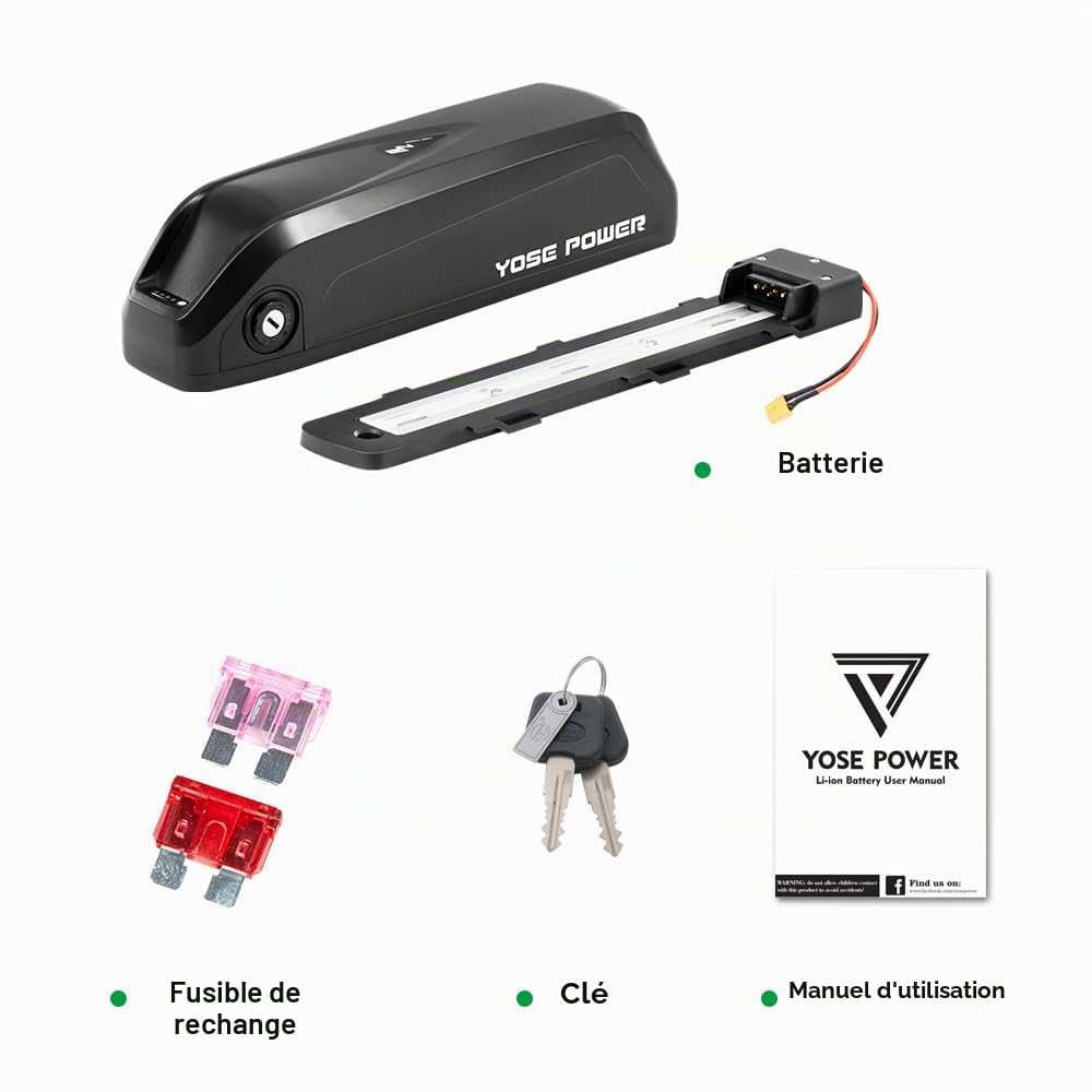 A2 Batterie de Vélo Électrique 48V 14Ah pour Moteur 48V 50W-800W | Compatible Roue Power E-Bike