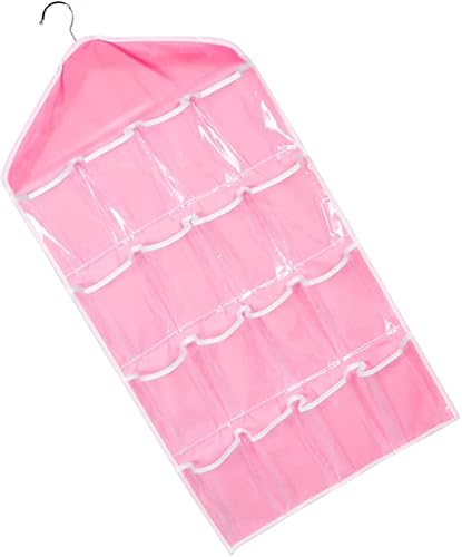 Miniatura 6 de Cabilock 3 piezas de 16 soportes de pared rosa para brasier calcetines para colgar sobre la puerta bolsa de artículos diversos organizador de ropa