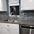 Stone Mixed Glass Kitchen Backsplash Linear Mosaic Tile Polished Gray & Teal Blue Bath Shower Wall Decor Narutal Marble Interlocking Pattern Art Mosaics (Sample Swatch)