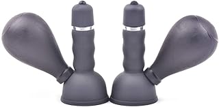 BeHorny Ventouses à Tétons Vibrantes en Silicone/Pompe à Clitoris, Noir