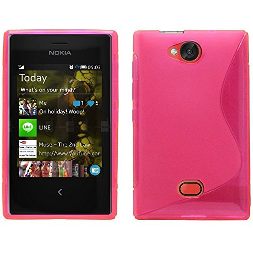 Nokia Asha 503 Étui HCN PHONE® S-Line TPU Gel Silicone Coque souple pour Nokia Asha 503 - ROSE