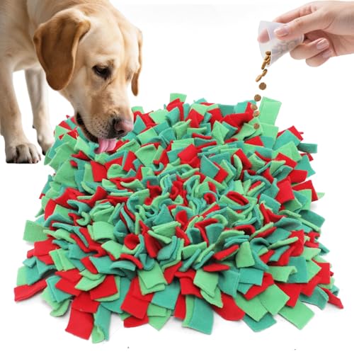 Ablechien Snuffle Mat for Dogs - Christmas Dog Toys, Sniff Mats for Dogs - Nosework Training Mats for Foraging Instinct, Enrichment Toys for Small/Medium/Large Pets