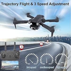 MOCVOO Drone with Dual Camera for Adults Kids, 1080P HD FPV Camera Drones with Carrying Case, Foldable RC Quadcopter Toy Gift for Boys Girls, 2 Batteries,120° RC Adjustable Lens,Gravity Control,3 Speeds - immagine 6