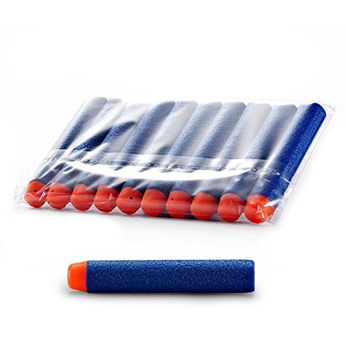 TOPWAYS® 100 Pcs 7.2cm Foam Dart Refill Bullet Strike Elite für Nerf Pfeile Pistole Gun Nerf N-Strike Elite Series Darts Blasters Spielzeugpistole (blau 100 Stück)