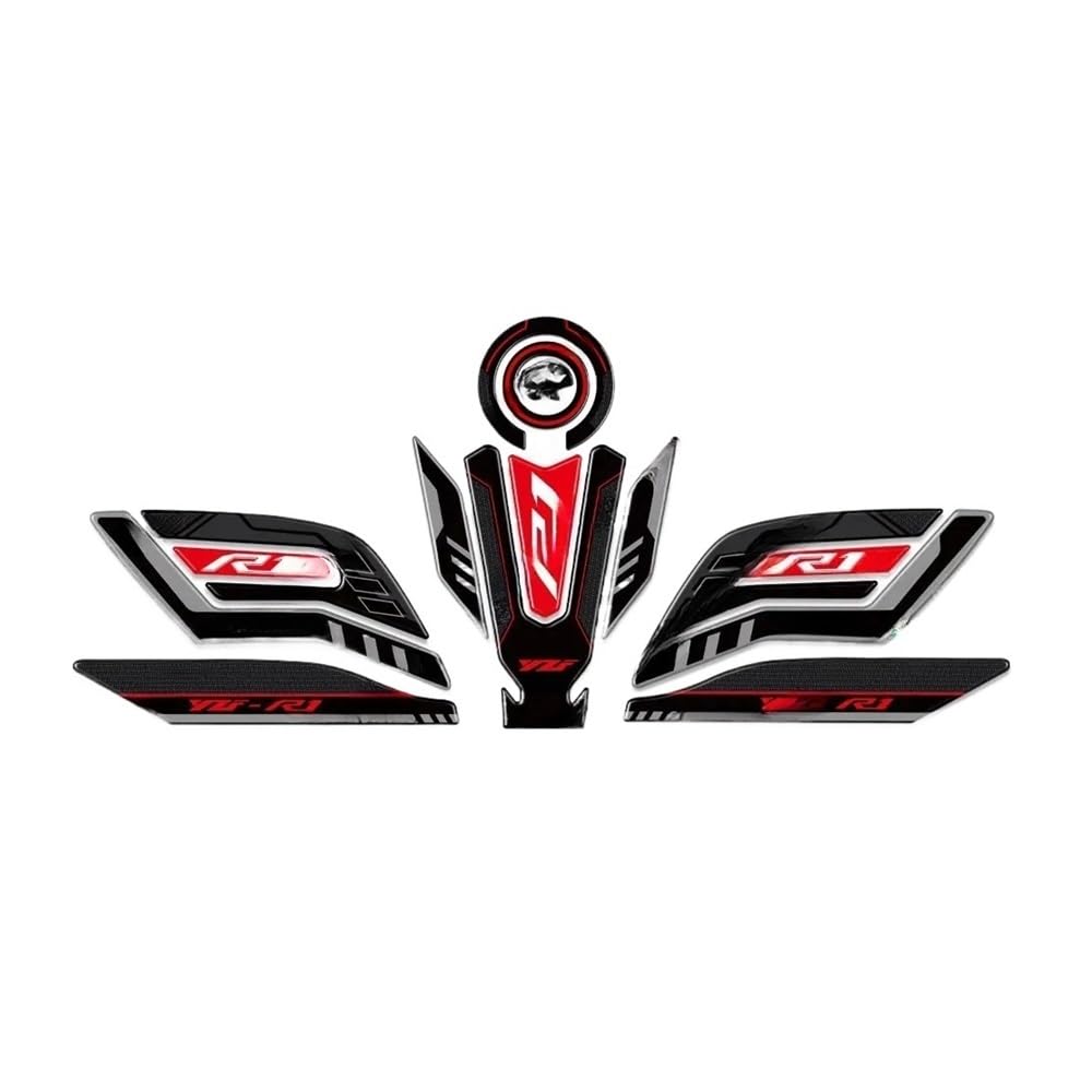 Motorcycle Fuel Tank Pad Stickers Motorcycle Tank Protector Decal Accessories for YZF R1 R1M YZFR1 2015-2023 Traction Fuel Decal Tank