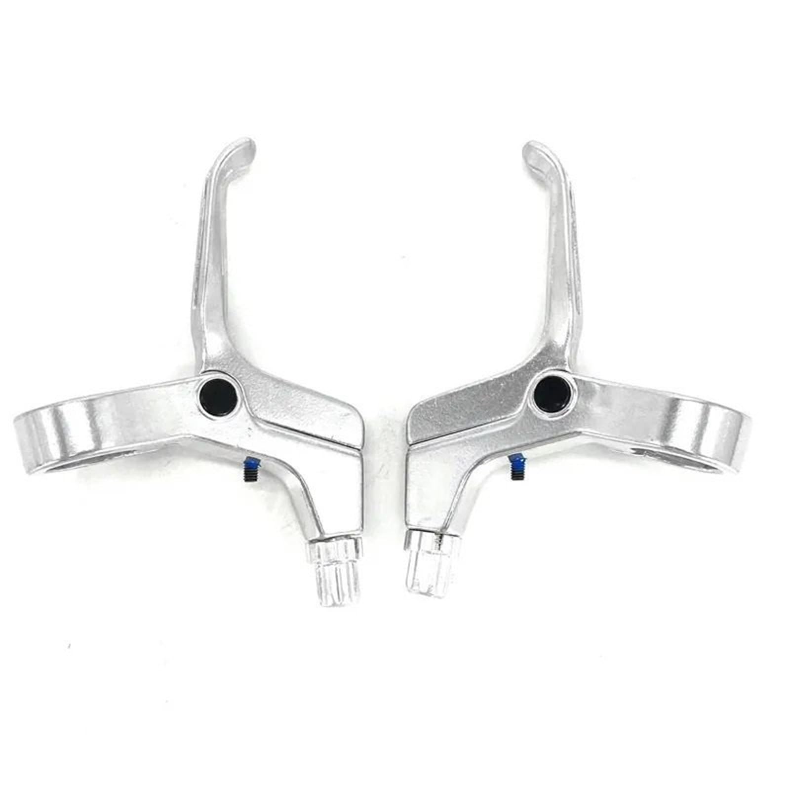 NHABXGDS Kids Bike Brake Lever 22.2mm Aluminum Alloy Children Bicycle Folding Bike Brake Levers Black Silver(Front Silver)
