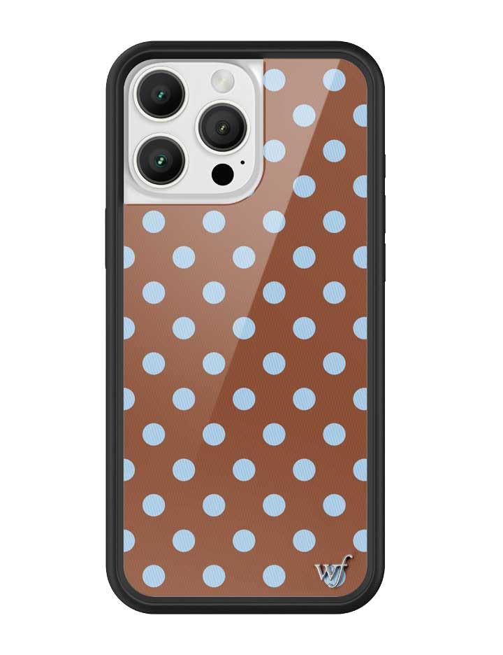 Wildflower Cases - iPhone 16 Pro Max Compatible - Polka Dot - Brown &amp; Blue