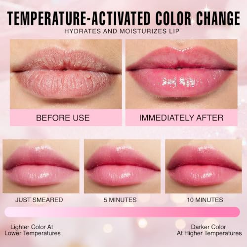 Image of evpct 2Pcs Magic Color Changing Lipstick Long Lasting Waterproof, 03&03