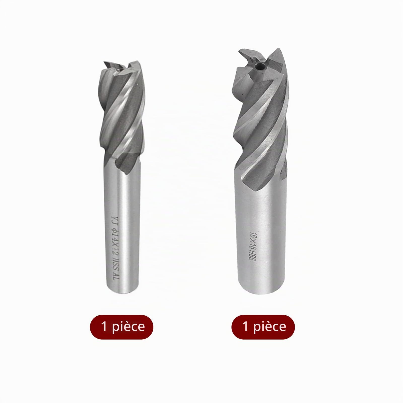 QUARKZMAN 14mm,16mm Coupe Diamètre 12mm,16mm Tige 4 Rainures Haute Vitesse Acier Fin Moulin Fraisage Coupeur