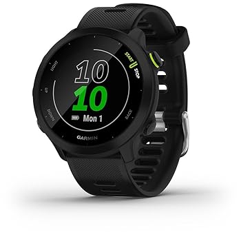Garmin Forerunner 55 Easy to Use Lightweight GPS Running Smartwatch (Black)