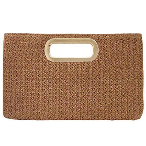 Image of Top Handle Straw Clutch