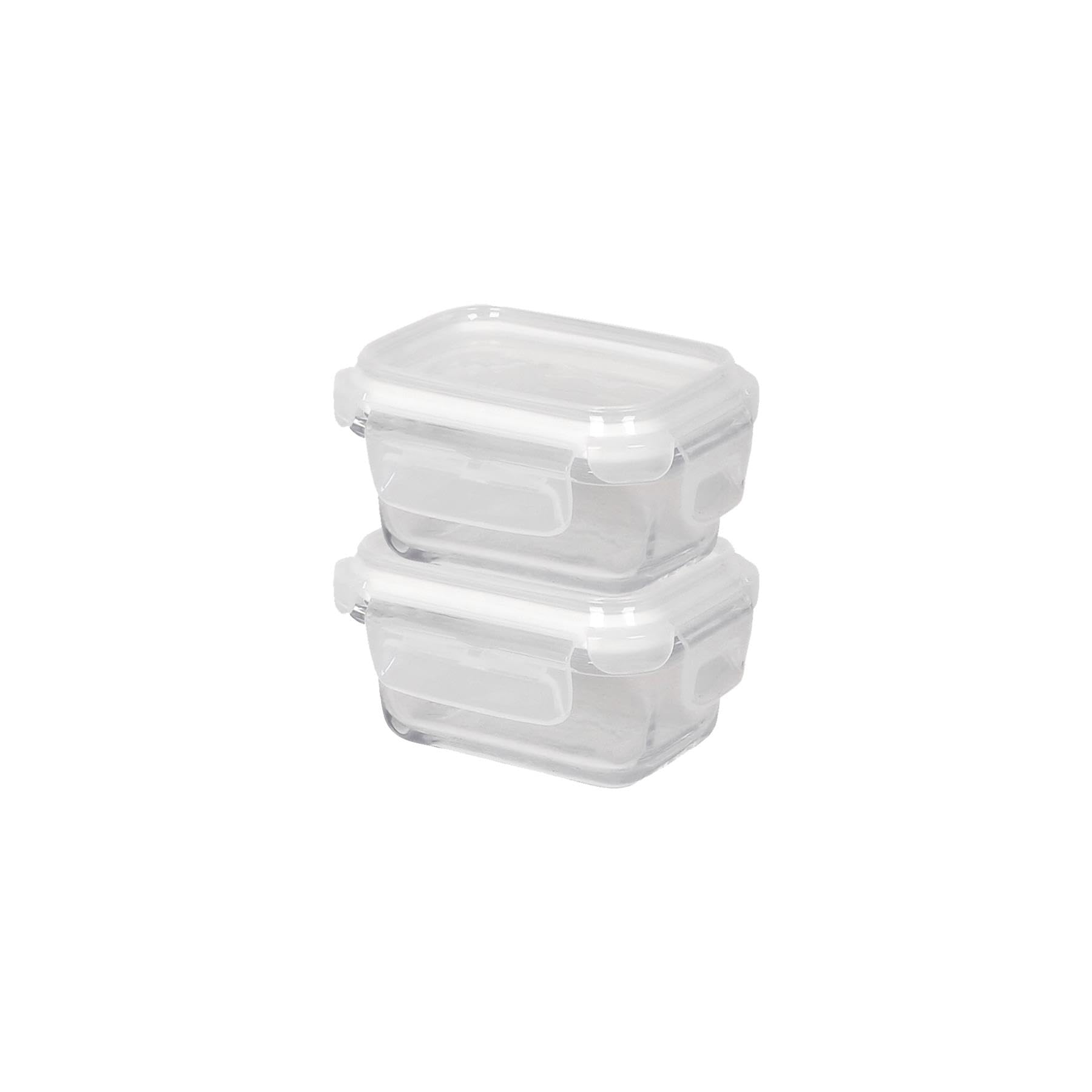 Harbour Housewares 150Ml Glass Food Storage Containers With White LidsReusable Airtight Meal Prep Tubs Microwave And Freezer SafePack Of 2 from B&Q