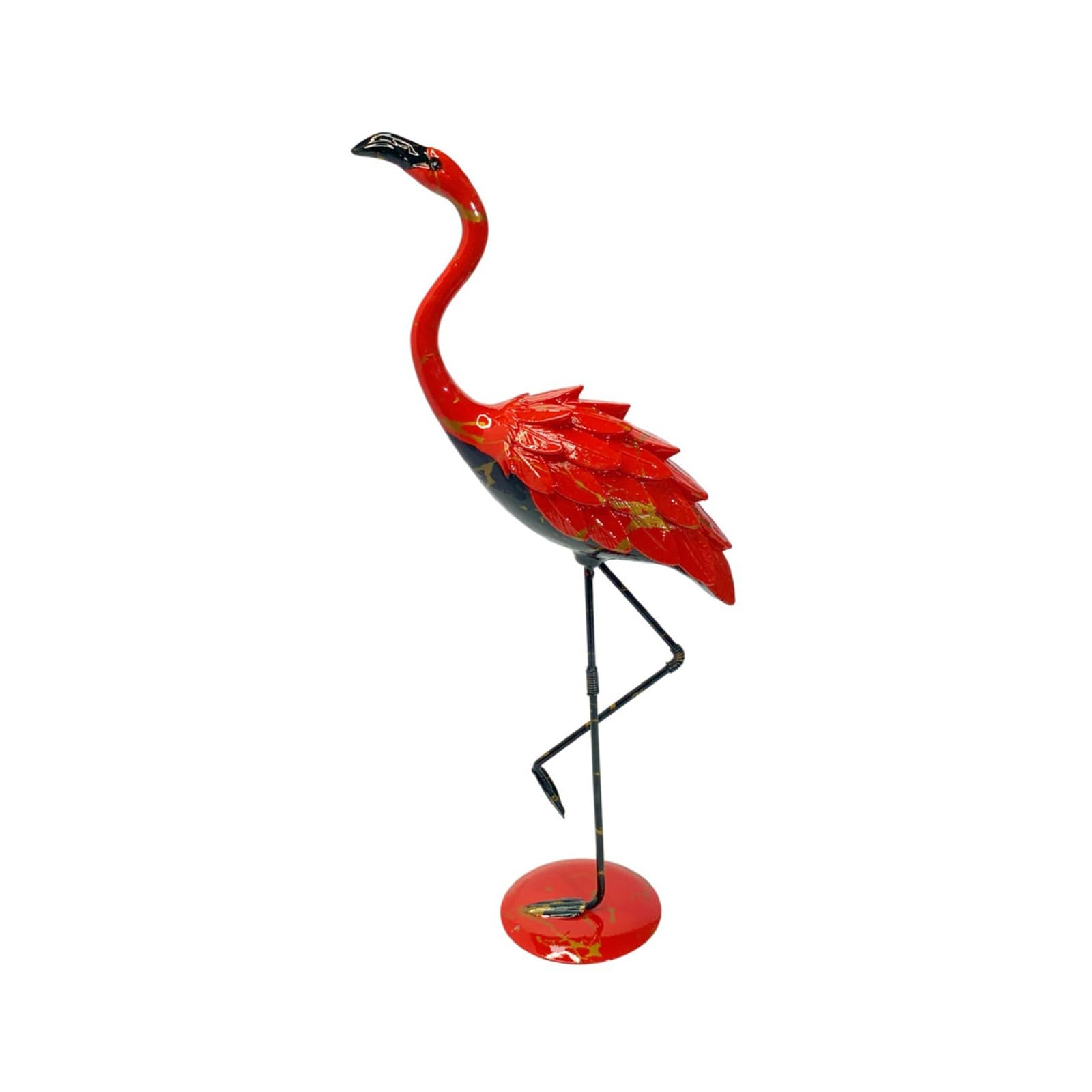 Resin Flamingos Statue Collectible Figurines Flamingos Bird Sculptures Desktop Decoration Ornament for Home Garden Decors Desktop Decorations