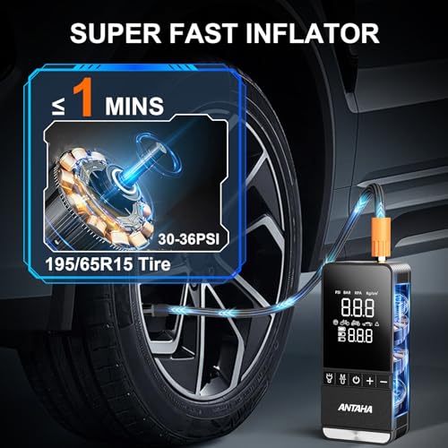 Portable Car Tire Inflator Digital