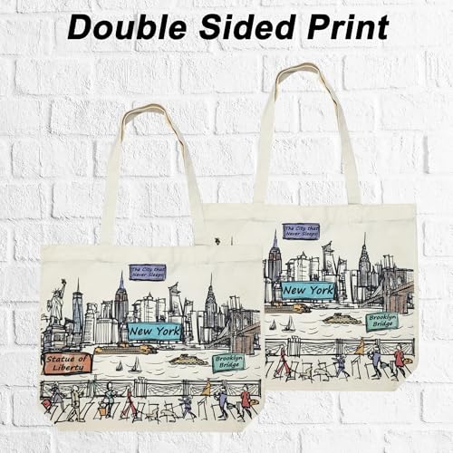 Image of Cities Around the World Artwork Tote Bag Series- Designed in the USA, 17 inchx14 inch, Double Sided Print, Souvenir & Gift