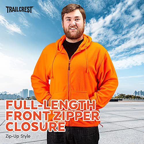 TrailCrest by Treel Chambliss Full Zip Safety Blaze Orange Sweatshirt Hoodie2
